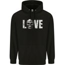 Love Skull Halloween Anti Valentines Day Mens 80% Cotton Hoodie Black