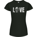 Love Skull Halloween Anti Valentines Day Womens Petite Cut T-Shirt Black