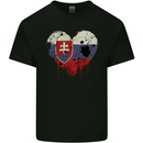Love Slovakia Flag Slovakia Day Football Kids T-Shirt Childrens Black