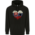 Love Slovakia Flag Slovakia Day Football Mens 80% Cotton Hoodie Black