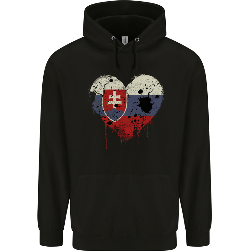 Love Slovakia Flag Slovakia Day Football Mens 80% Cotton Hoodie Black