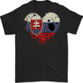 Love Slovakia Flag Slovakia Day Football Mens Gildan Cotton T-Shirt Black