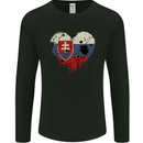 Love Slovakia Flag Slovakia Day Football Mens Long Sleeve T-Shirt Black