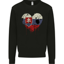 Love Slovakia Flag Slovakia Day Football Mens Sweatshirt Jumper Black