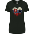 Love Slovakia Flag Slovakia Day Football Womens Wider Cut T-Shirt Black