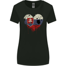 Love Slovakia Flag Slovakia Day Football Womens Wider Cut T-Shirt Black