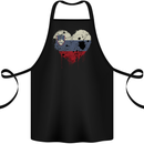 Love Slovenia Flag Slovenian Day Football Cotton Apron 100% Organic Black