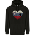 Love Slovenia Flag Slovenian Day Football Mens 80% Cotton Hoodie Black