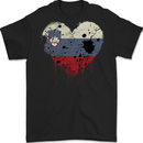 Love Slovenia Flag Slovenian Day Football Mens Gildan Cotton T-Shirt Black