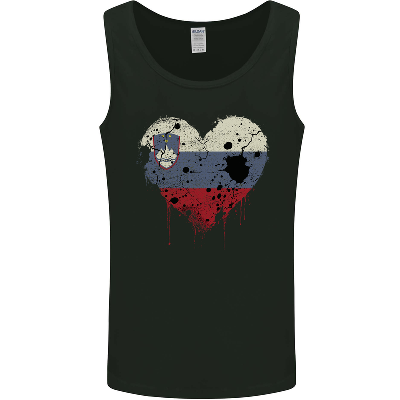 Love Slovenia Flag Slovenian Day Football Mens Vest Tank Top Black