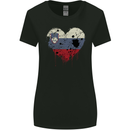 Love Slovenia Flag Slovenian Day Football Womens Wider Cut T-Shirt Black