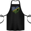 Love Solomon Islands Flag Day Football Cotton Apron 100% Organic Black