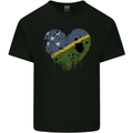 Love Solomon Islands Flag Day Football Kids T-Shirt Childrens Black