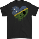 Love Solomon Islands Flag Day Football Mens Gildan Cotton T-Shirt Black