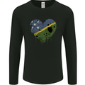 Love Solomon Islands Flag Day Football Mens Long Sleeve T-Shirt Black