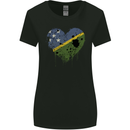 Love Solomon Islands Flag Day Football Womens Wider Cut T-Shirt Black