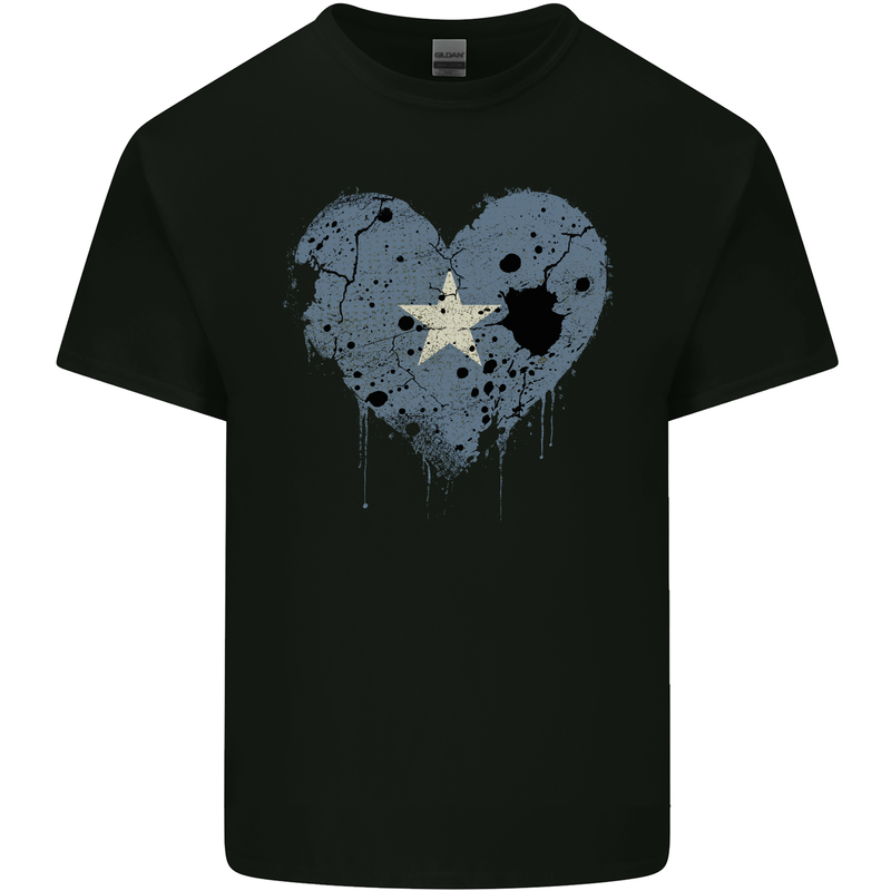 Love Somalia Flag Somalian Day Football Kids T-Shirt Childrens Black