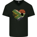 Love South African Flag Africa Day Football Mens V-Neck Cotton T-Shirt Black