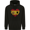 Love Spain Flag Spanish Day Football Mens 80% Cotton Hoodie Black
