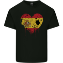 Love Spain Flag Spanish Day Football Mens Cotton T-Shirt Tee Top Black
