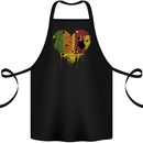 Love Sri Lankan Flag Sri Lanka Day Football Cotton Apron 100% Organic Black