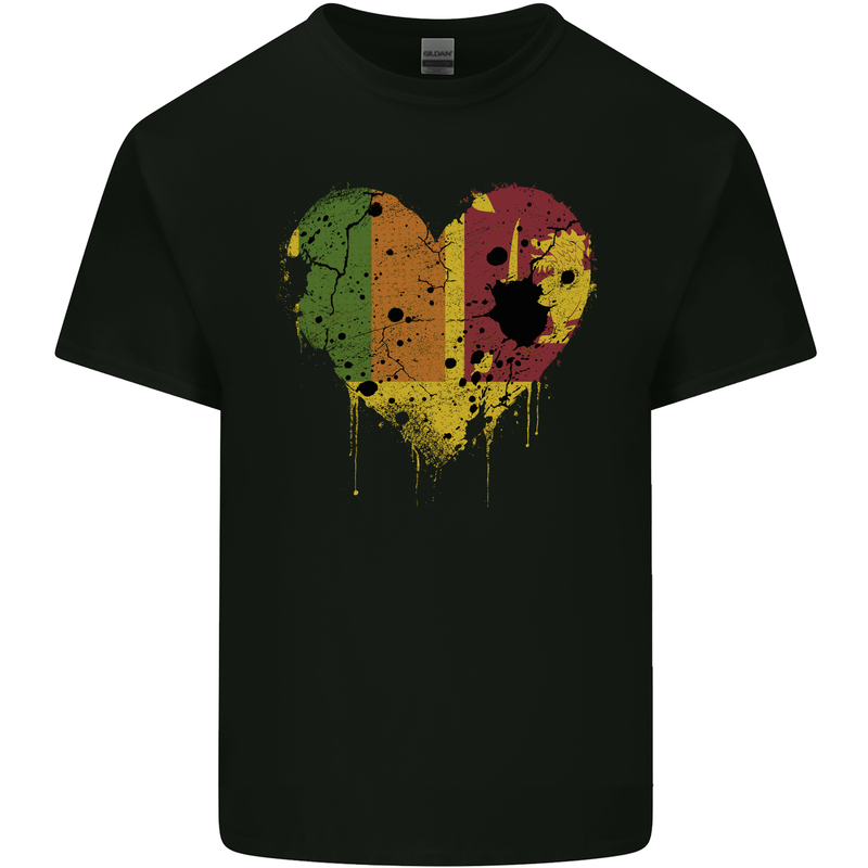 Love Sri Lankan Flag Sri Lanka Day Football Kids T-Shirt Childrens Black