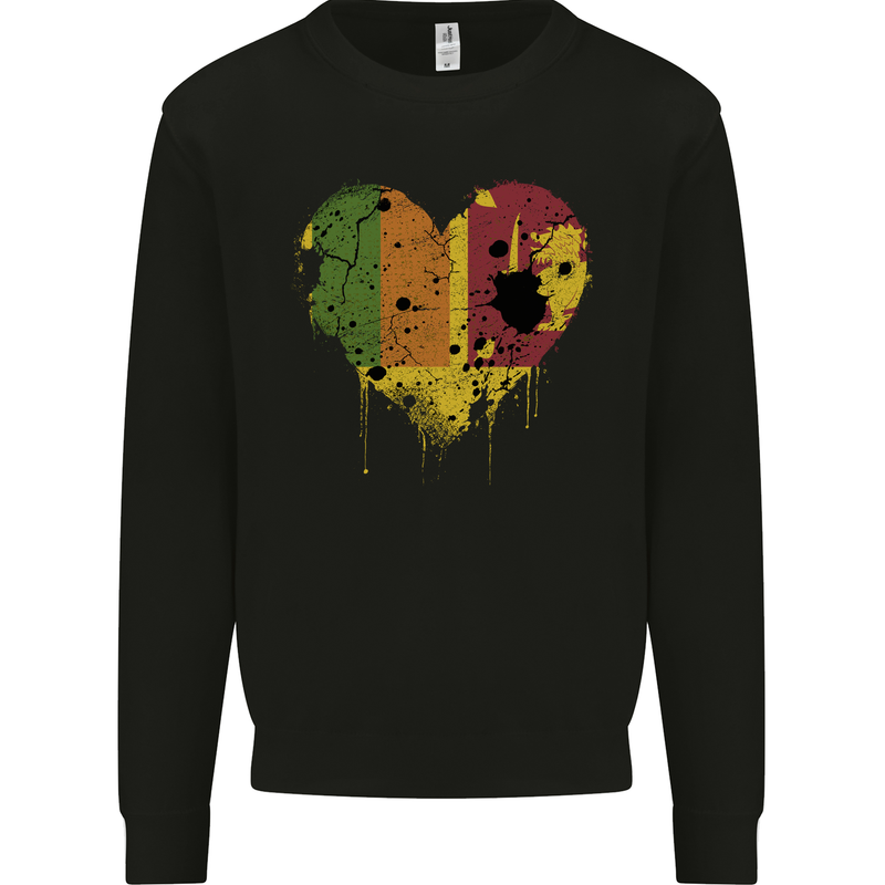 Love Sri Lankan Flag Sri Lanka Day Football Mens Sweatshirt Jumper Black