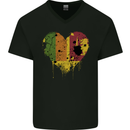 Love Sri Lankan Flag Sri Lanka Day Football Mens V-Neck Cotton T-Shirt Black