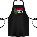 Love Sudan Flag Sudanese Day Football Cotton Apron 100% Organic Black