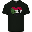 Love Sudan Flag Sudanese Day Football Kids T-Shirt Childrens Black