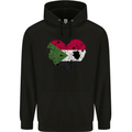 Love Sudan Flag Sudanese Day Football Mens 80% Cotton Hoodie Black