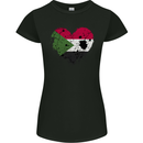 Love Sudan Flag Sudanese Day Football Womens Petite Cut T-Shirt Black