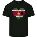 Love Suriname Flag Suriname Day Football Kids T-Shirt Childrens Black