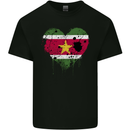 Love Suriname Flag Suriname Day Football Kids T-Shirt Childrens Black