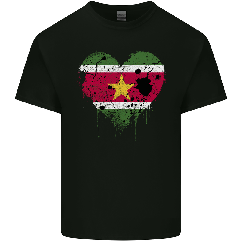 Love Suriname Flag Suriname Day Football Kids T-Shirt Childrens Black
