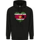 Love Suriname Flag Suriname Day Football Mens 80% Cotton Hoodie Black