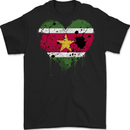 Love Suriname Flag Suriname Day Football Mens Gildan Cotton T-Shirt Black