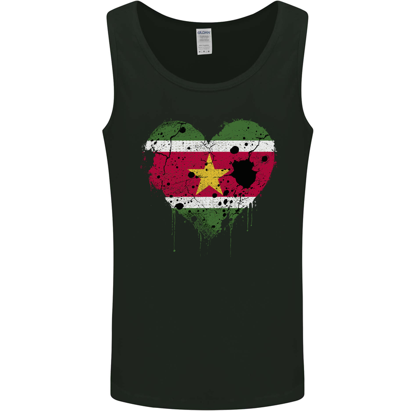 Love Suriname Flag Suriname Day Football Mens Vest Tank Top Black