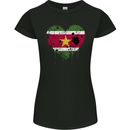 Love Suriname Flag Suriname Day Football Womens Petite Cut T-Shirt Black