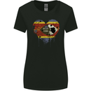 Love Swaziland Flag Swazi Day Football Womens Wider Cut T-Shirt Black