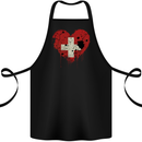 Love Switzerland Flag Swiss Day Football Cotton Apron 100% Organic Black