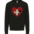 Love Switzerland Flag Swiss Day Football Mens Sweatshirt Jumper Black