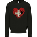 Love Switzerland Flag Swiss Day Football Mens Sweatshirt Jumper Black