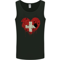 Love Switzerland Flag Swiss Day Football Mens Vest Tank Top Black