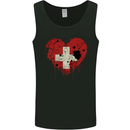 Love Switzerland Flag Swiss Day Football Mens Vest Tank Top Black