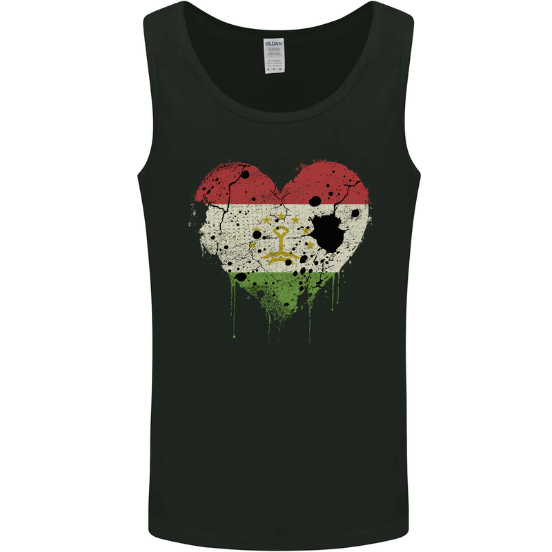Love Tajikistan Flag Tajik Day Football Mens Vest Tank Top Black