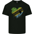 Love Tanzania Flag Tanzanian Day Football Kids T-Shirt Childrens Black
