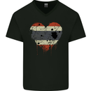 Love Thailand Flag Thai Day Football Mens V-Neck Cotton T-Shirt Black