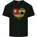 Love Togo Flag Togolese Day Football Kids T-Shirt Childrens Black