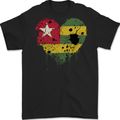 Love Togo Flag Togolese Day Football Mens Gildan Cotton T-Shirt Black